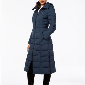 Bernardo Long Coat Down PrimaLoft Fill Blue Small